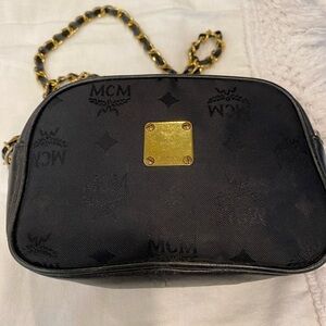 MCM Black and Gold Crossbody Bag
